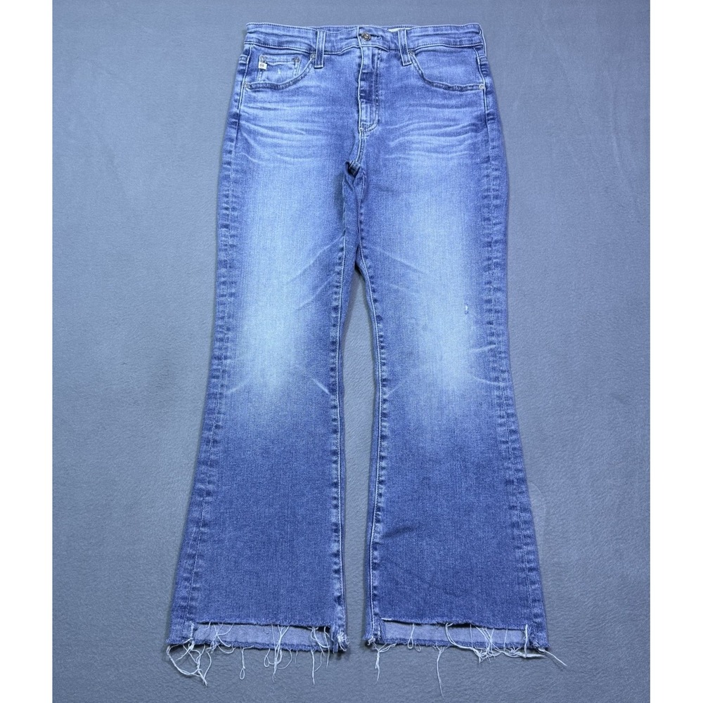 AG Adriano Goldschmied Womens 30x28 The Farrah Boot Crop Italian Denim